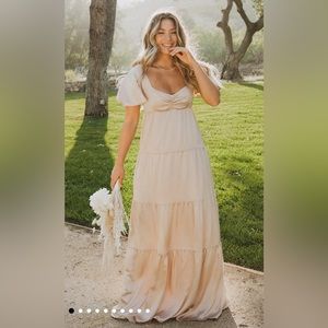 Like new! Show Me Your Mumu champagne Nicole Maxi dress, Medium